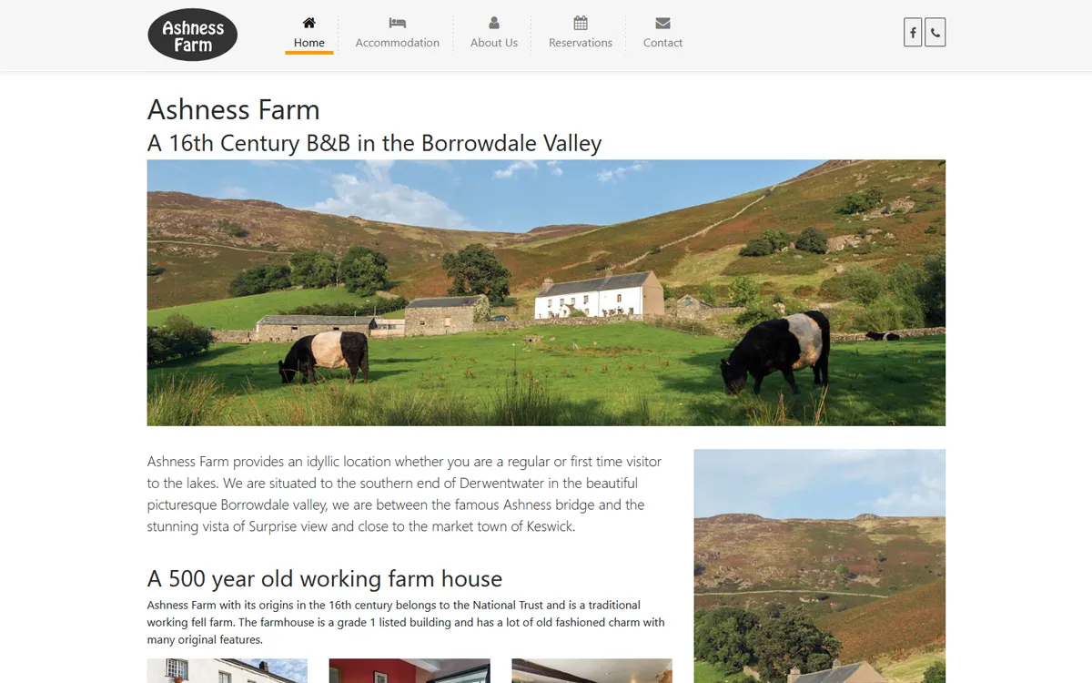 Ashness Farm website