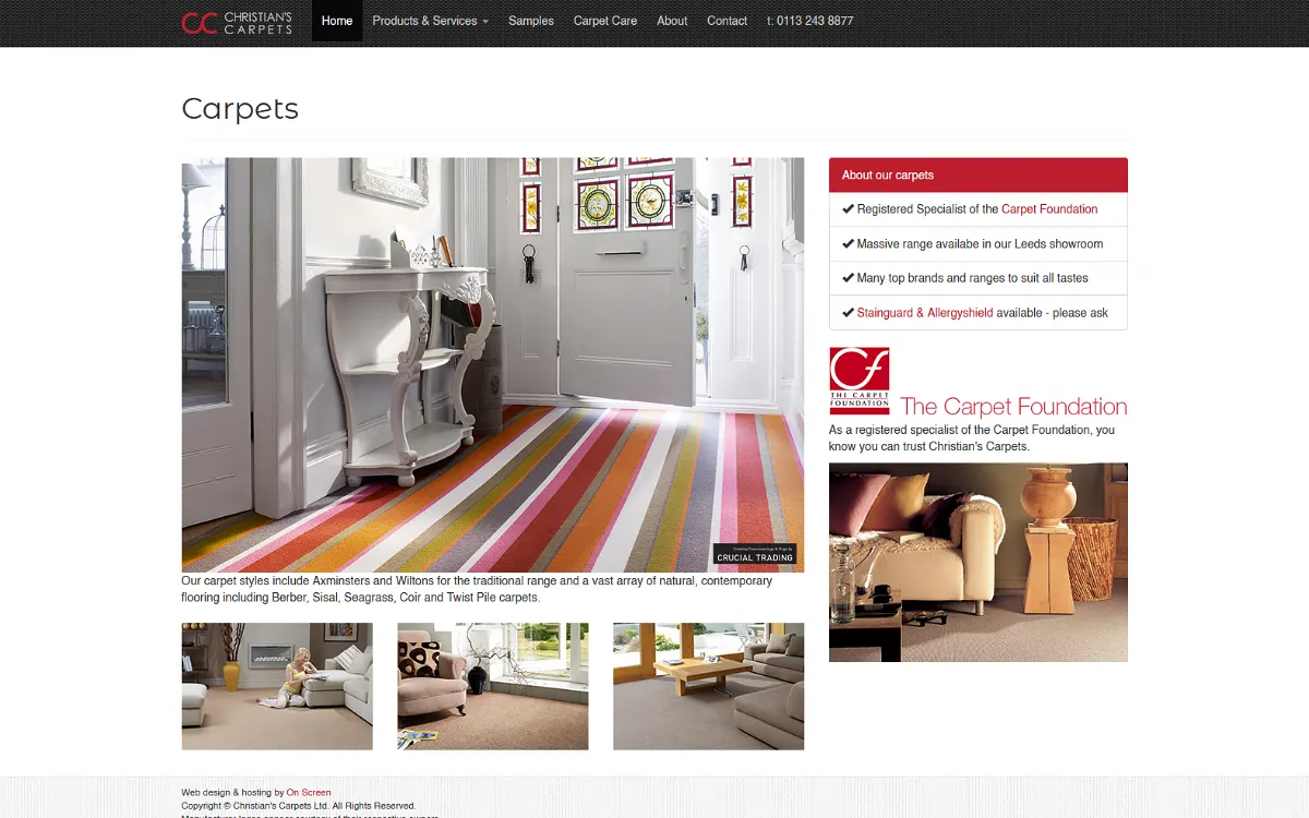 Christian's Carpets website