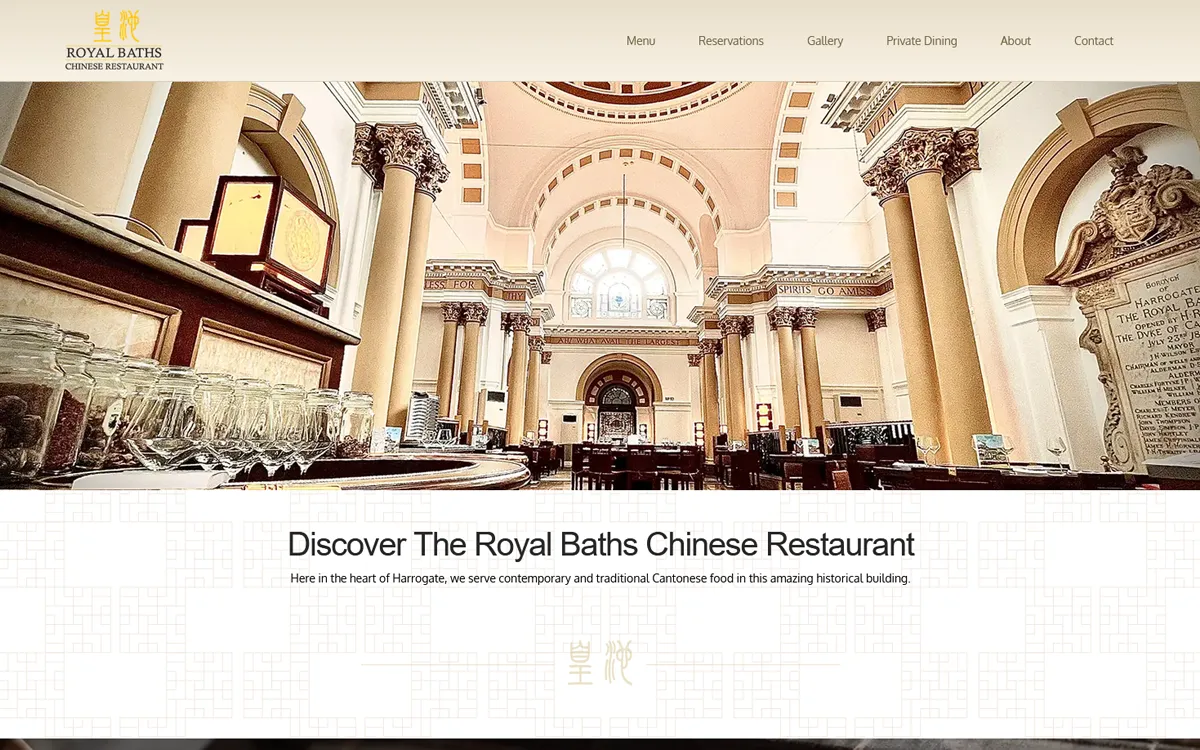 Royal Baths Chinese Restaurant website